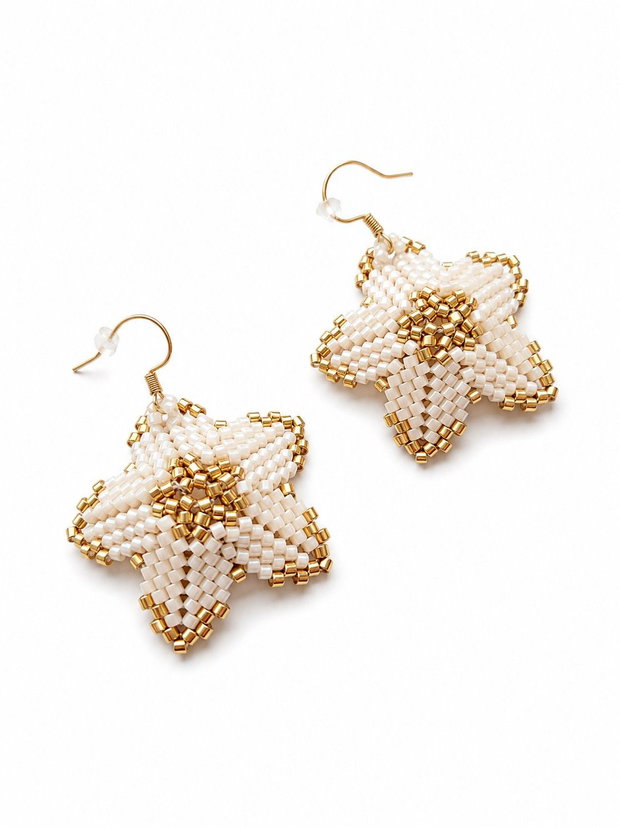 Cercei handmade Floare de Fildeș