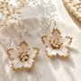 Cercei handmade Floare de Fildeș
