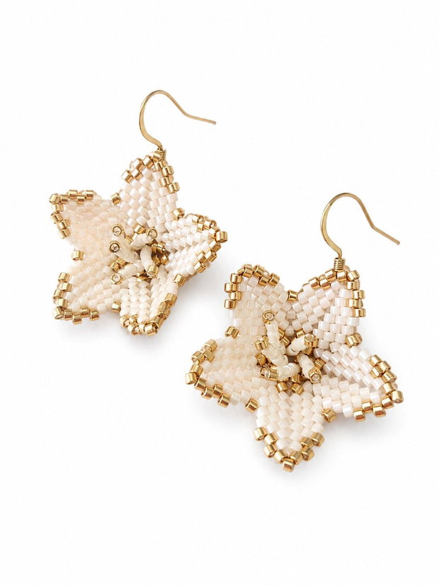 Cercei handmade Floare de Fildeș