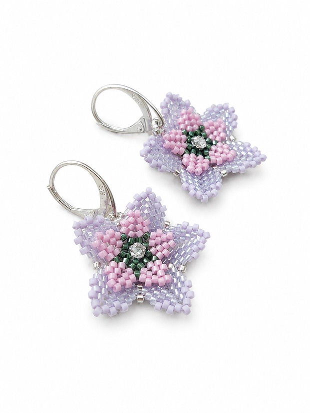 Cercei handmade Floare de Lavandă
