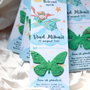 Marturii botez plantabile - semn de carte - Micul prinț - fluturas din hartie plantabila cu seminte de flori