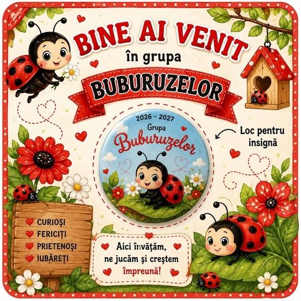 Insigne personalizate pentru grupele de grădiniță