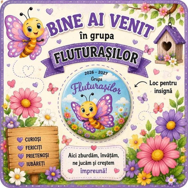 Insigne personalizate pentru grupele de grădiniță