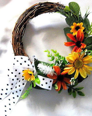 coronita decorata cu flori artificuale  52613