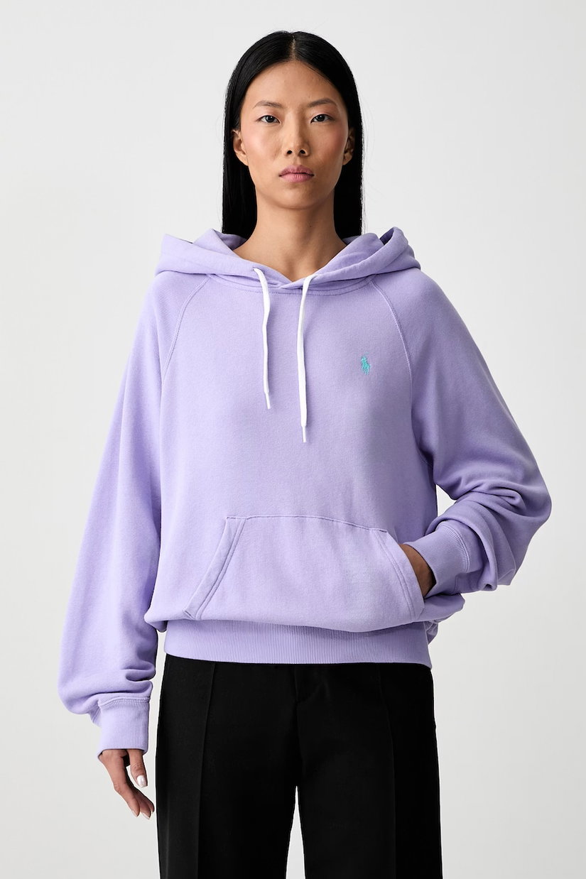Polo Ralph Lauren hanorac cu glugă pentru femei cu bumbac