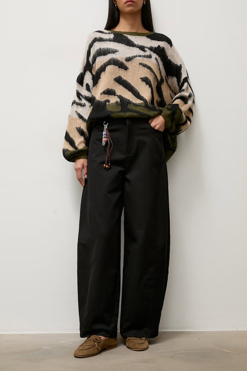 Answear.LAB pantaloni wide leg pentru femei cu bumbac