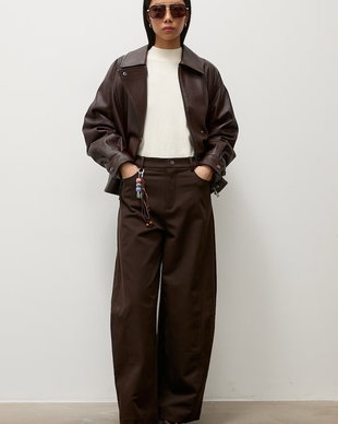Answear.LAB pantaloni wide leg pentru femei cu bumbac
