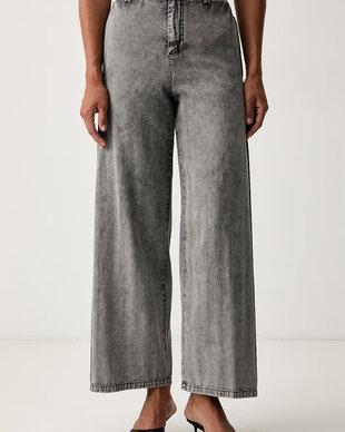 Patrizia Pepe pantaloni wide leg pentru femei cu lyocell