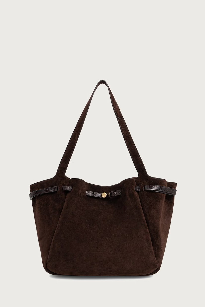 Tory Burch tote bag pentru femei din piele întoarsă Romy