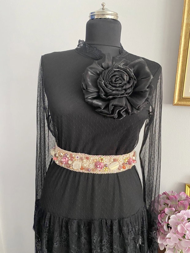 Brau rochie de gala unicat ・ Brau cu flori pentru mirese ・ Brau ivoir unicat