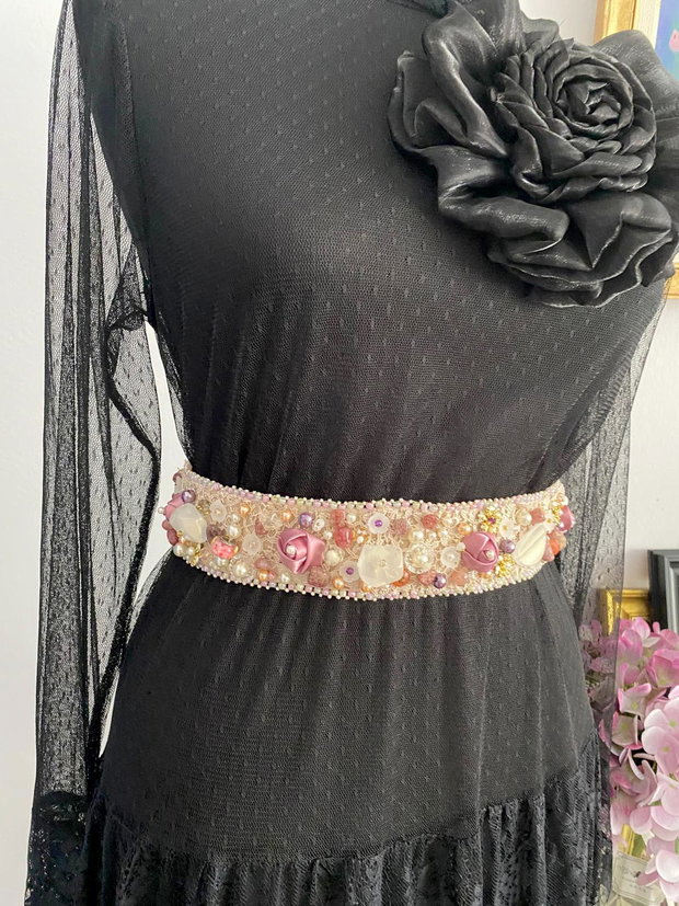 Brau rochie de gala unicat ・ Brau cu flori pentru mirese ・ Brau ivoir unicat