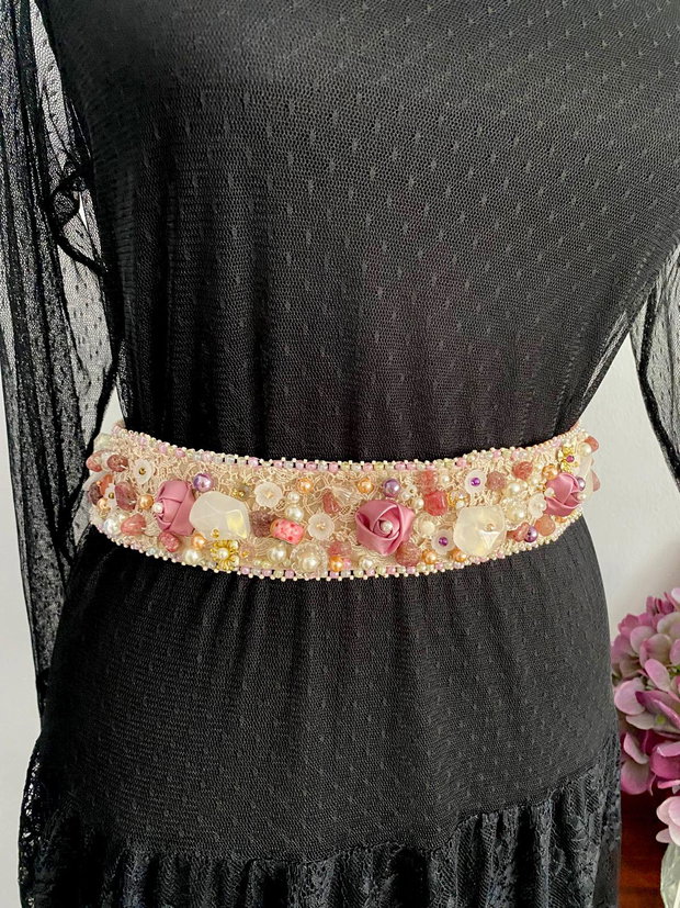 Brau rochie de gala unicat ・ Brau cu flori pentru mirese ・ Brau ivoir unicat
