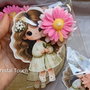 Mărturie  personalizată pentru botez -margarete din ceară parfumată