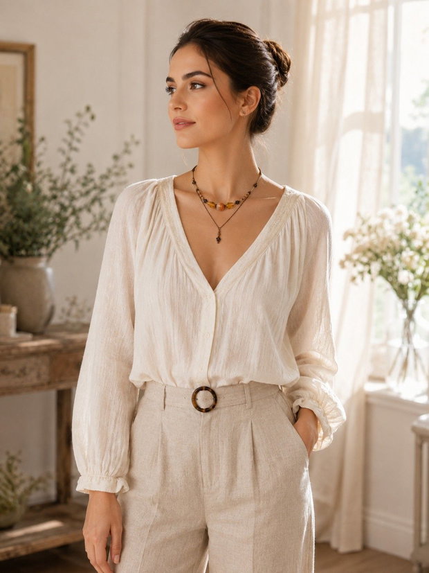 Colier handmade cu agată fațetată și cristale în nuanțe de miere