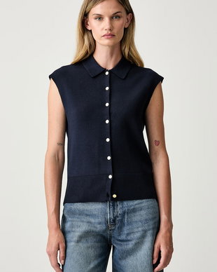 Tommy Hilfiger vestă pentru femei cu bumbac