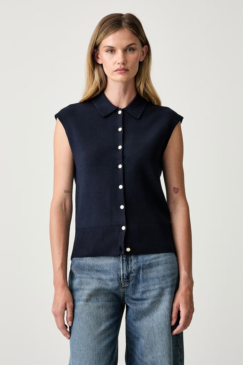 Tommy Hilfiger vestă pentru femei cu bumbac