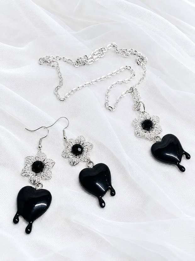 Set bijuterii inimioare 02352