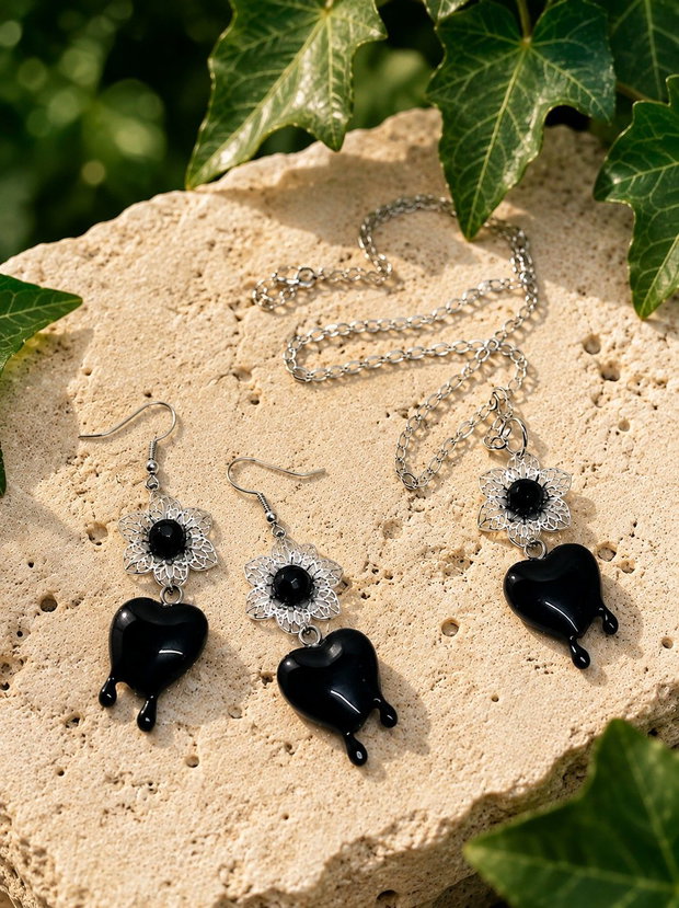 Set bijuterii inimioare 02352