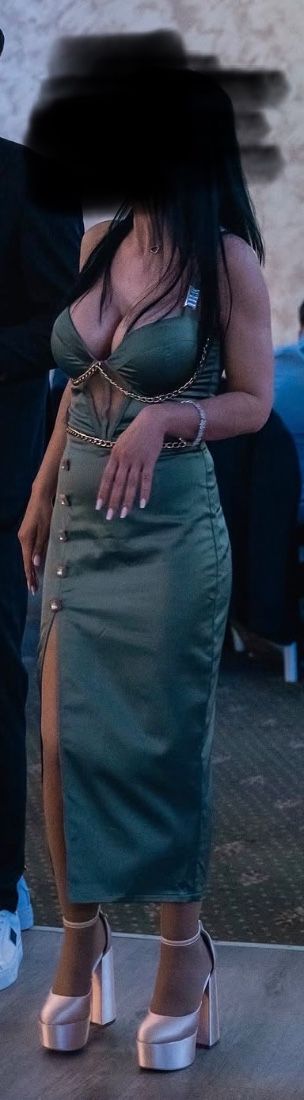 Rochie turcoaz midi