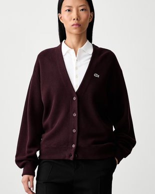 Lacoste cardigan pentru femei cu lână