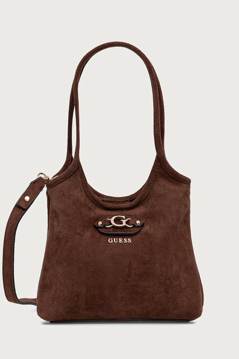 Guess geantă crossbody pentru femei cu imitație de piele întoarsă SAMANTHA