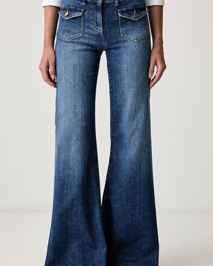 Elisabetta Franchi blugi wide leg pentru femei