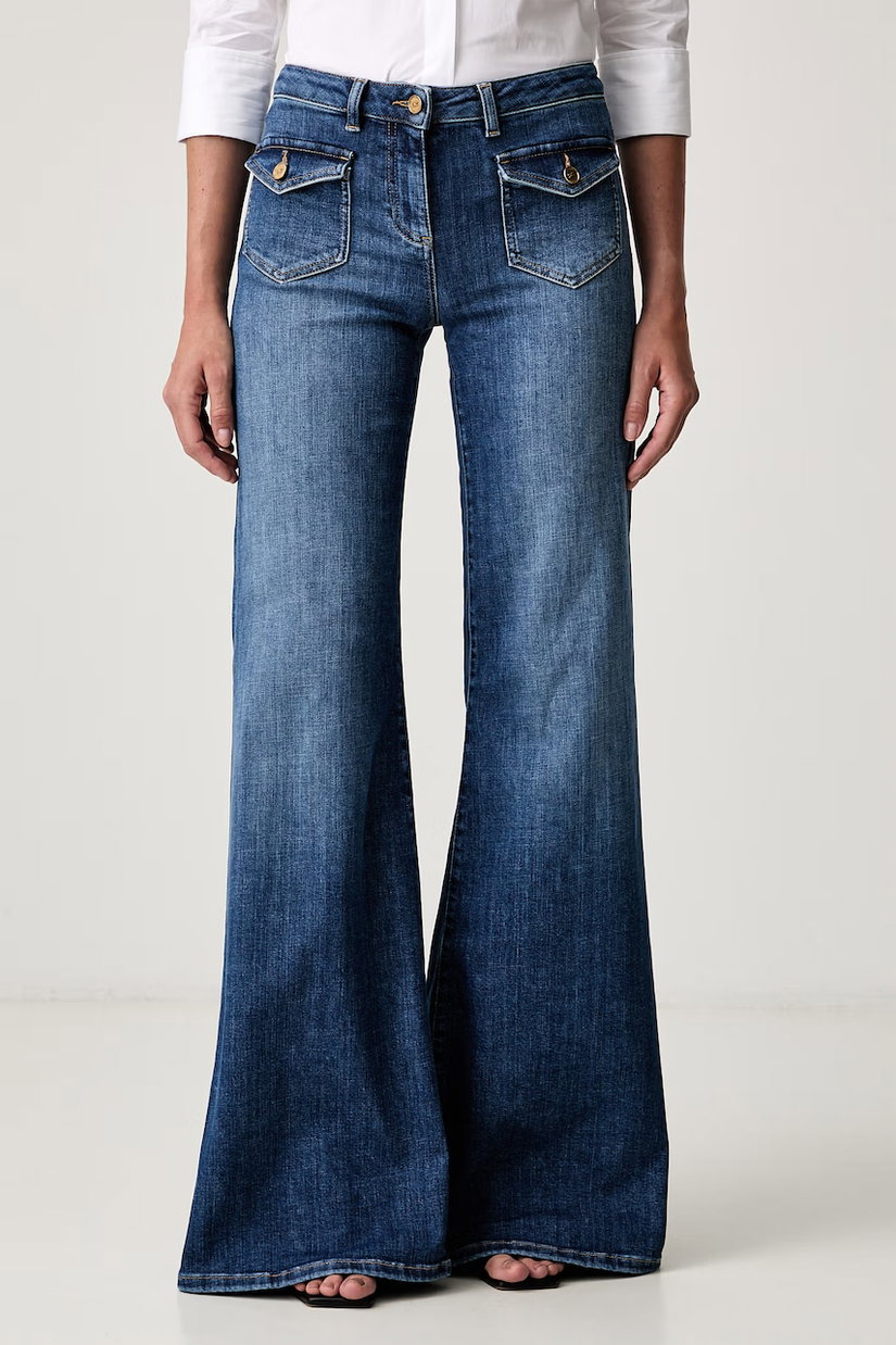 Elisabetta Franchi blugi wide leg pentru femei