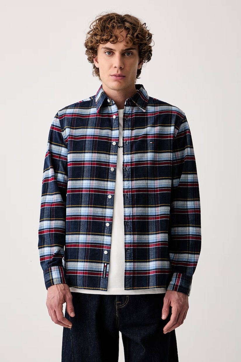 Tommy Jeans cămașă pentru bărbați din bumbac