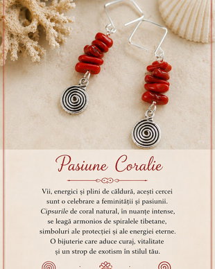 Cercei din coral  Pasiune în fiecare detaliu