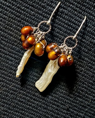 Cercei argint perle  naturale de cultura baroc keshi boho chic trendy