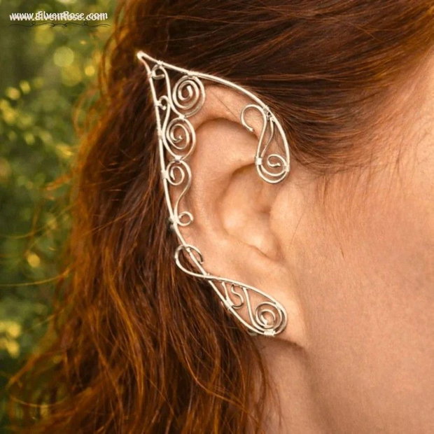 Cercei Urechi de elf Silver Swirl