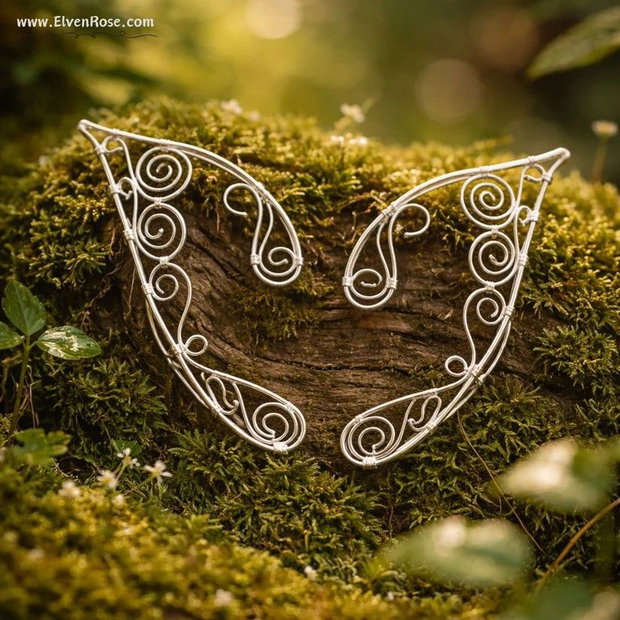 Cercei Urechi de elf Silver Swirl