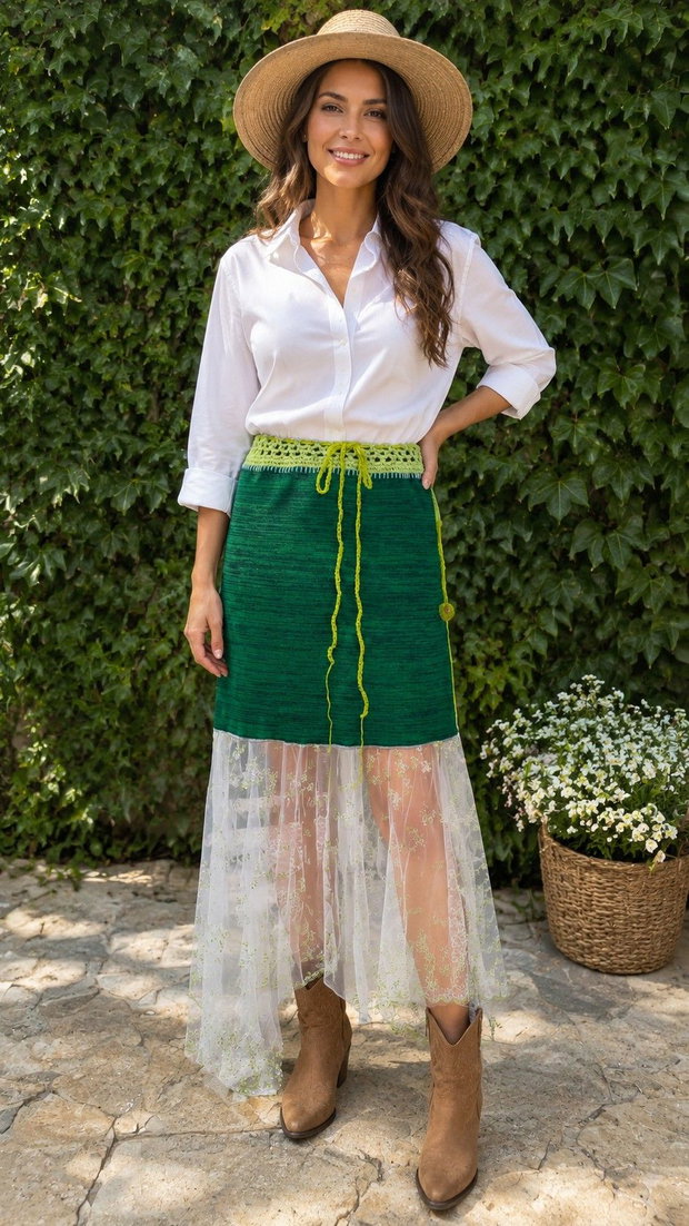 Fustă/top/vestă/rochie-Smarald Boem