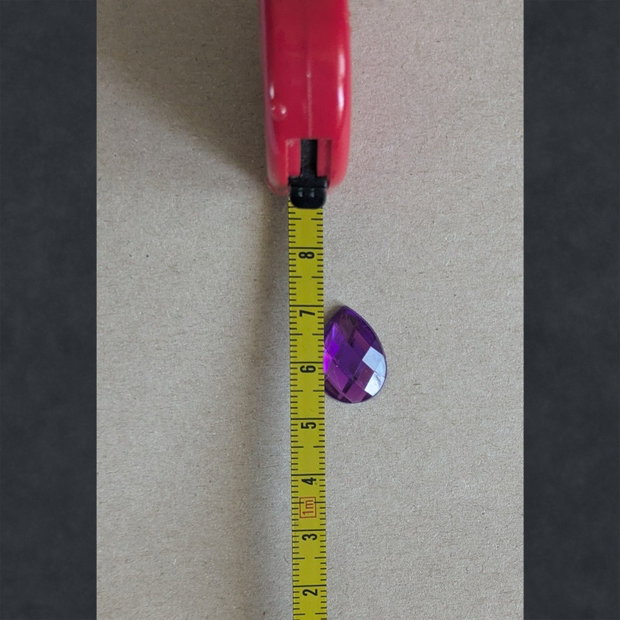 Cristale rășină Picătură, violet, Flatback, 13×18 mm, fațetate