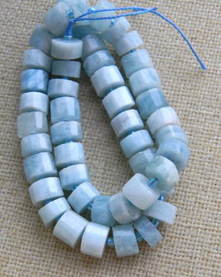 Aquamarin rondele fatetate (CUI)