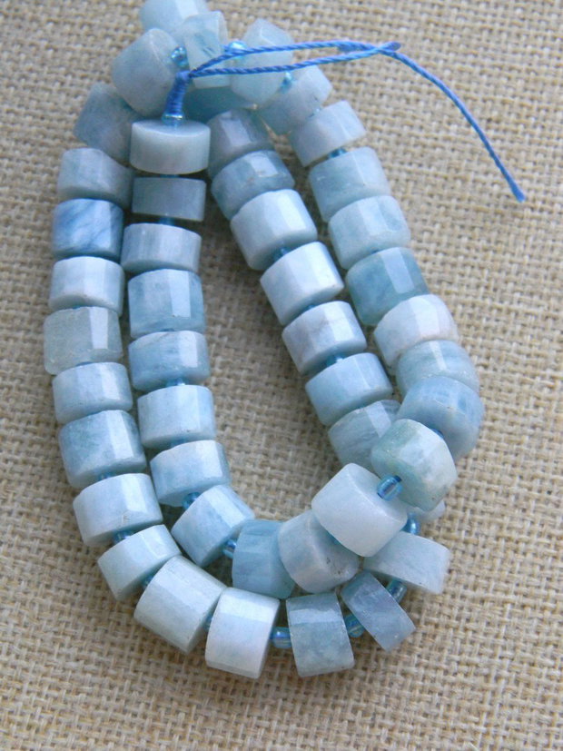 Aquamarin rondele fatetate (CUI)
