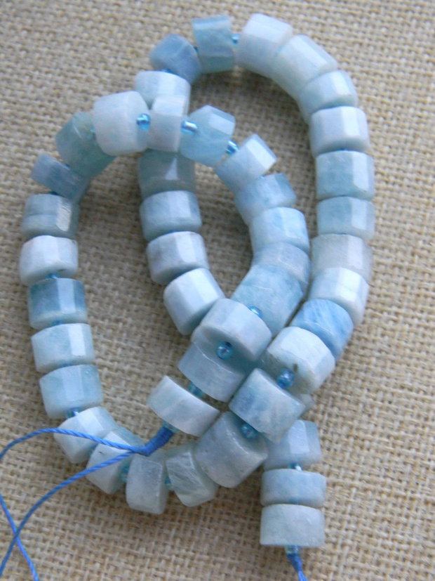 Aquamarin rondele fatetate (CUI)