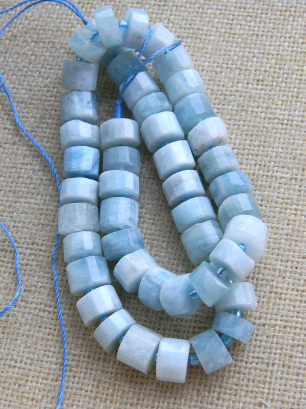 Aquamarin rondele fatetate (CUI)