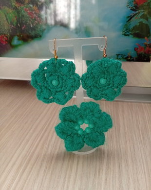Cercei si brosa handmade