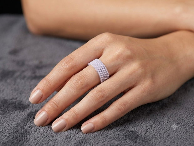 Inel Miyuki Soft Lavender