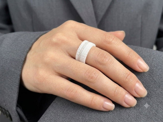 Inel Miyuki Minimal White