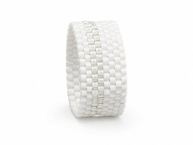 Inel Miyuki Minimal White