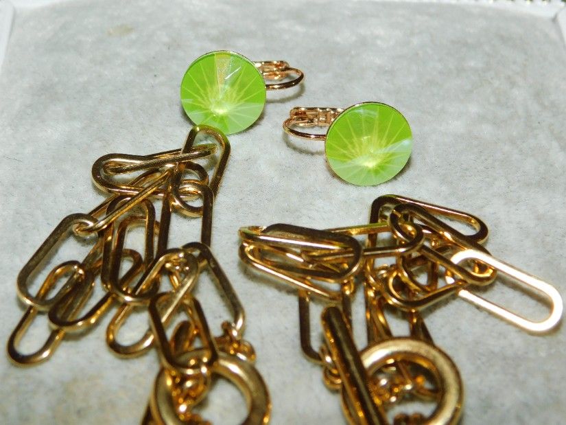2 bratari complementare, email, placate cu aur, cercei noi cristale Swarovski, cadou