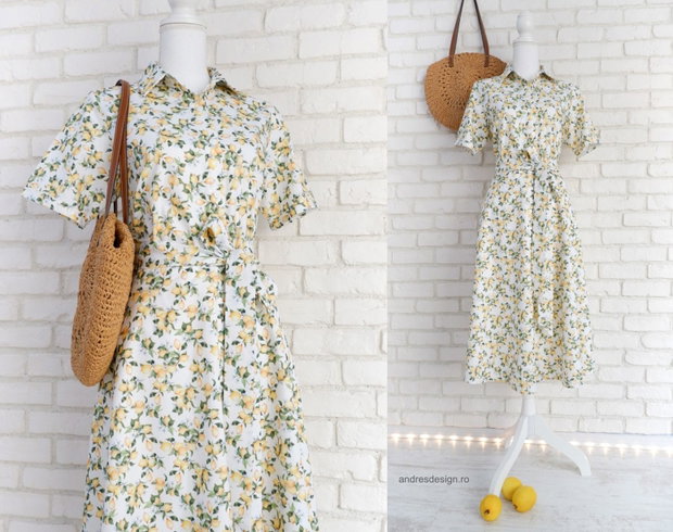 Rochie Camasa cu Maneca Scurta Lamai Mici