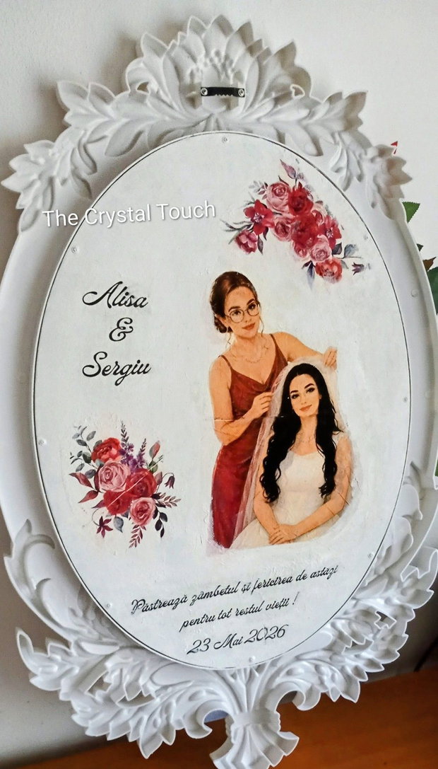 Oglinda miresei personalizată