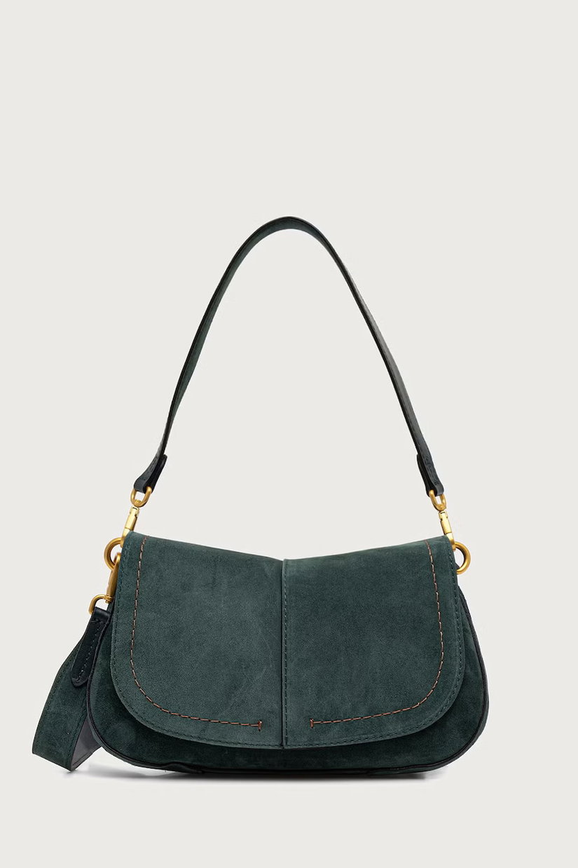 Gianni Chiarini geantă crossbody pentru femei din piele întoarsă HELENA ROUND