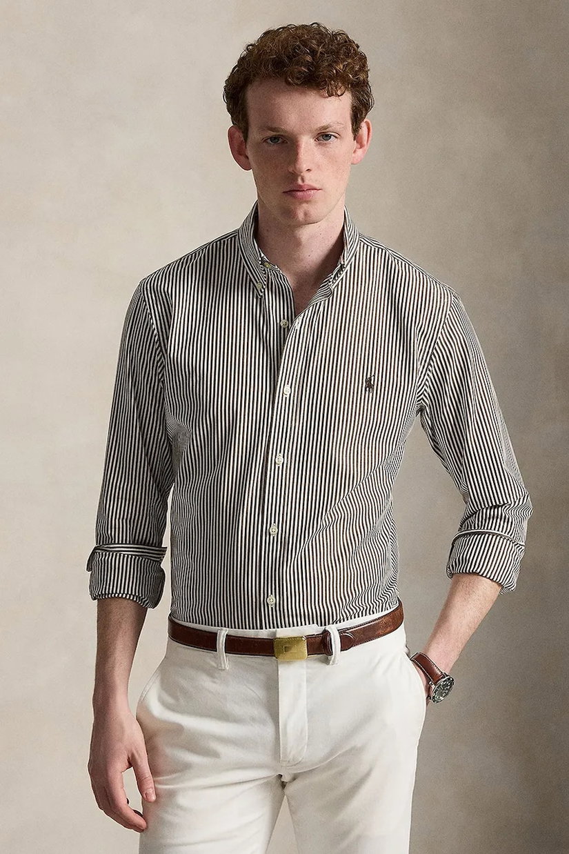 Polo Ralph Lauren cămașă pentru bărbați din bumbac cu elastan