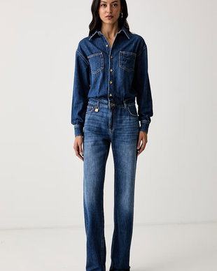 Elisabetta Franchi salopetă pentru femei din denim