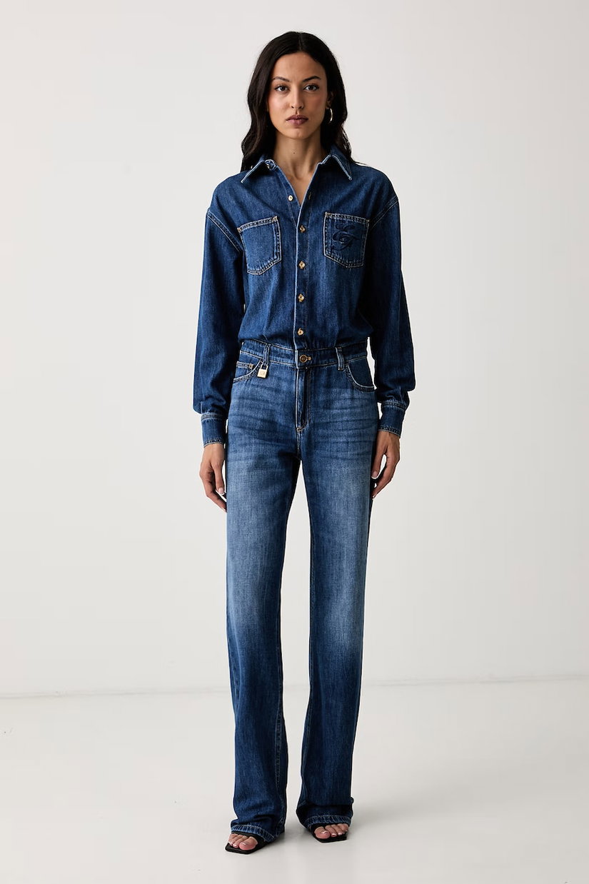 Elisabetta Franchi salopetă pentru femei din denim