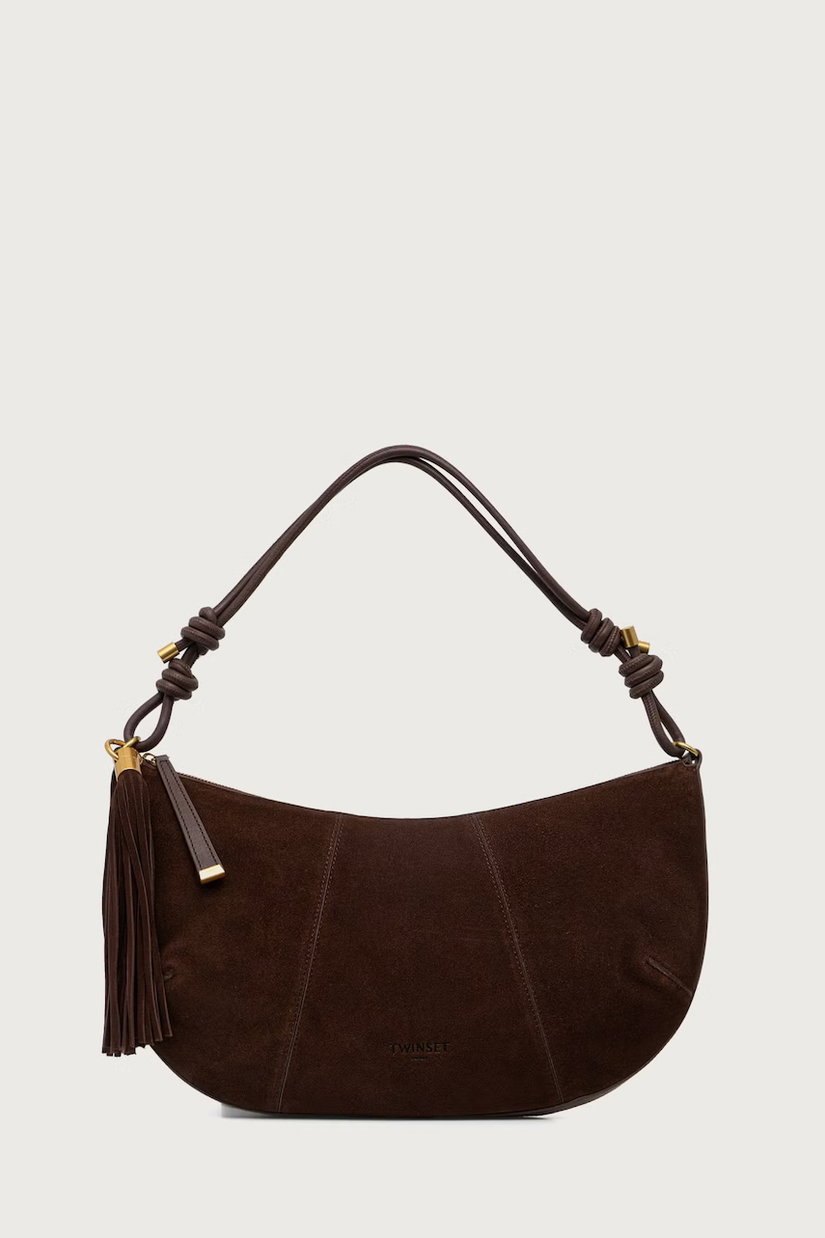 Twinset hobo bag pentru femei din piele întoarsă